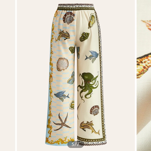 Commense Printed Shirt With Drawstring Pants Set - Picture 5 of 12